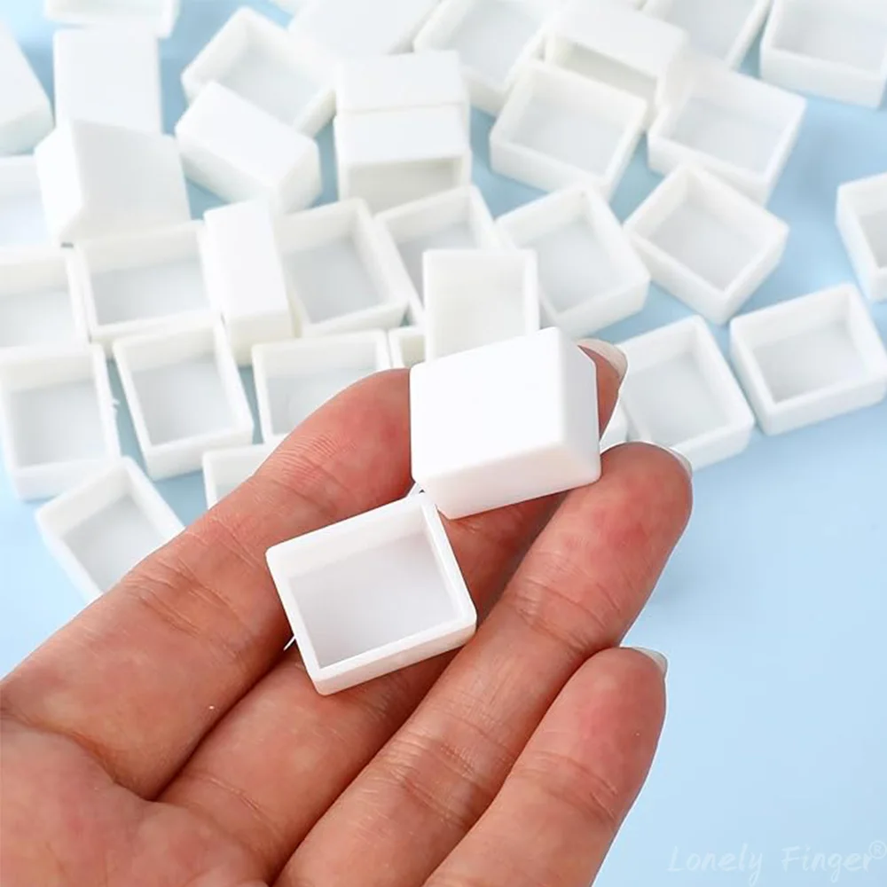 1.8 مللي نصف مقلاة ألوان مائية 50/100/200 قطعة نصف مقالي فارغة من البلاستيك الأبيض لطلاء الألوان المائية لوحة فناني بلاستيكية الغواش #3