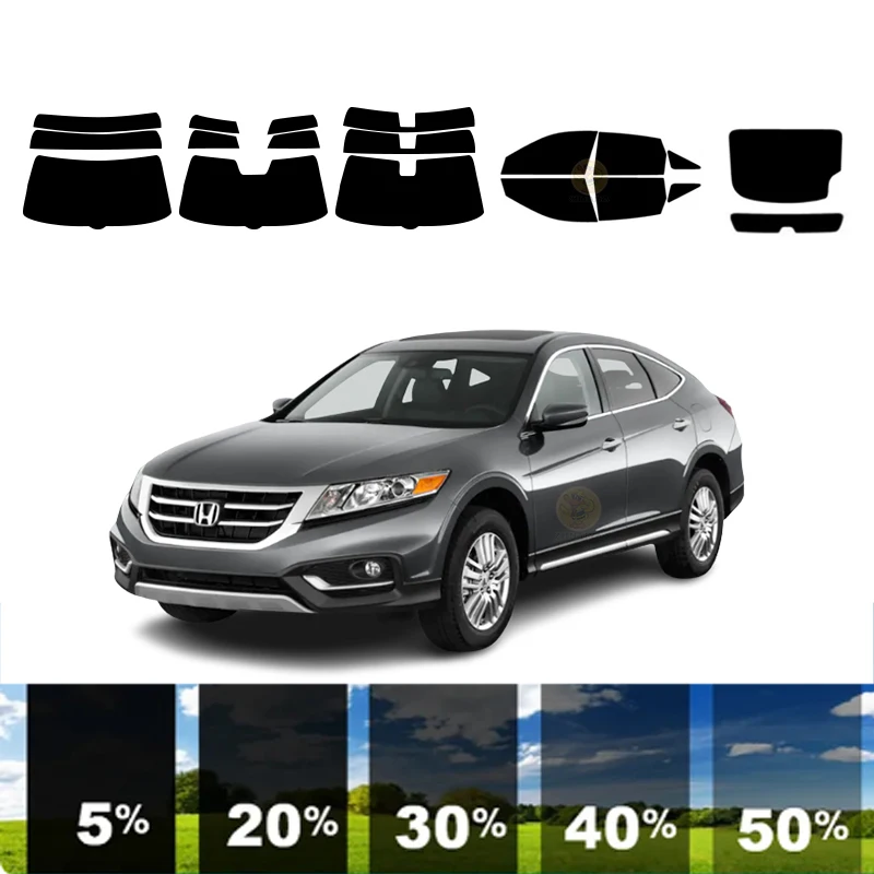 precut Removable Window Tint Film For Car 100% UVR  Heat Insulation Carbon ﻿For HONDA ACCORD CROSSTOUR 4 DR HATCH 2010-2016