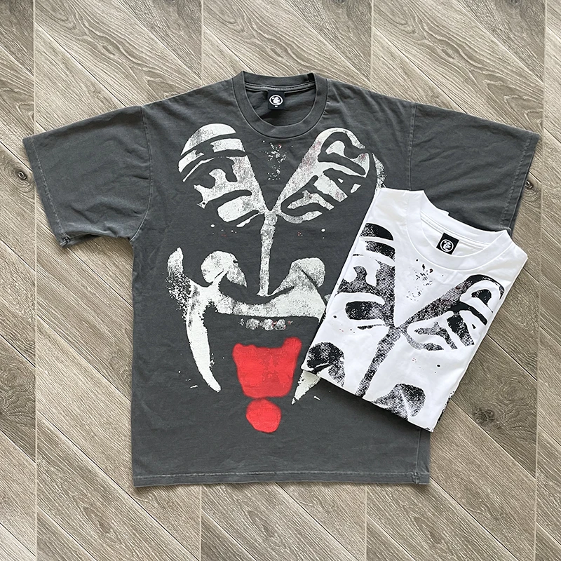 

Hellstar Studios Kiss Me I'm a Devil ort Sve T-irt ex Cotton round Ne Summer Faion Youthful Printed Tee