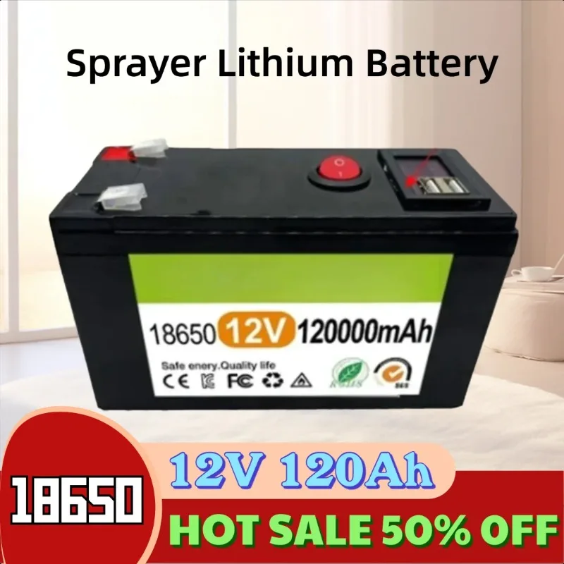 

12V 120Ah Low-power Light Strip Solar Street Light 12.6V Charging for Spare Power Supply of Sprayer Lithium Battery