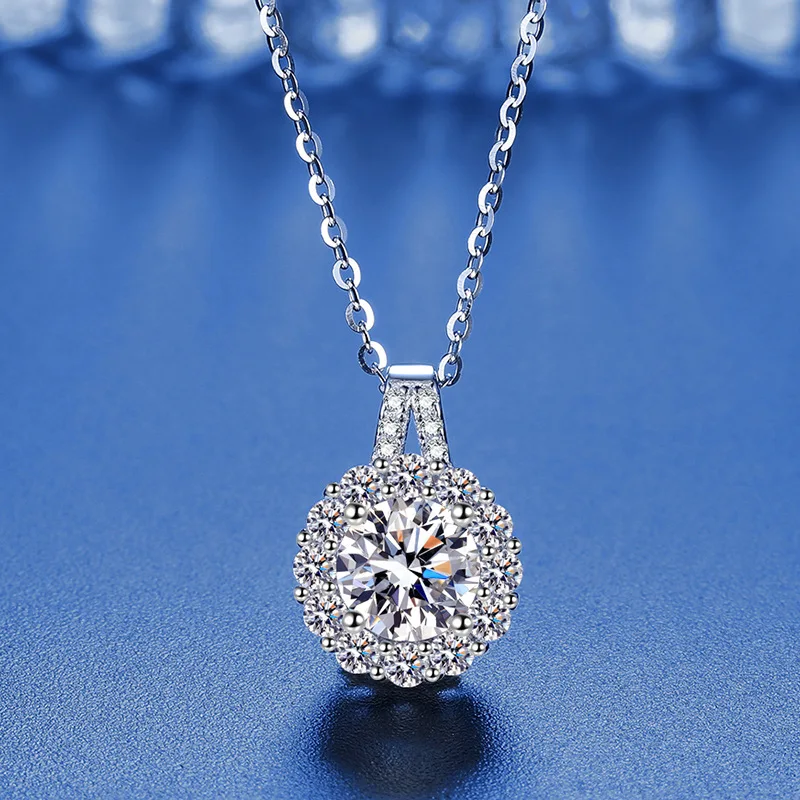 Halskette mit Anhänger aus 925er-Sterlingsilber, schlicht, für Damen, Hochzeit, Verlobung, Schmuck, modisch, 5A-Zirkon, Geschenk, Party, hohe Qualität – Detail 5