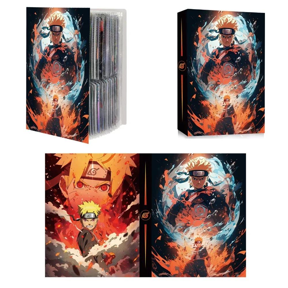240 PCS Original Naruto Anime Card Album Game Collection Card Book Naruto Binder Protector Notebook Kakashi Storage Folder Gift