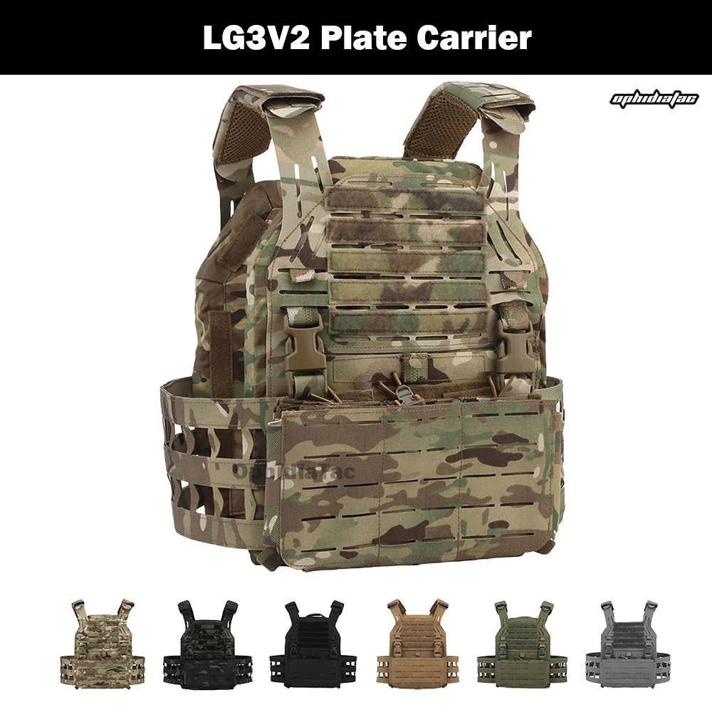 

OphidianTac LG3V2 Plate Carrier Tactical Hunting Vest Molle Magazine Pouch CS Outdoor Protective Lightweight Vest