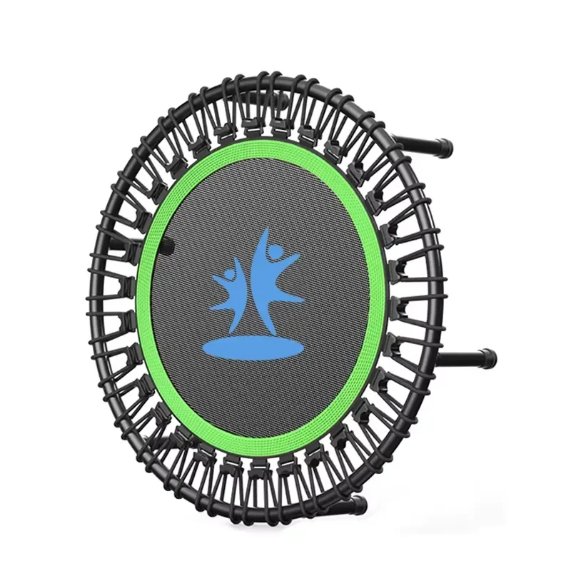 Heavy Duty Fitness Trampoline for Adults Indoor Quiet Rebounder Non Slip Surface Wear Resistant Mini Jumping Bed Home Gym