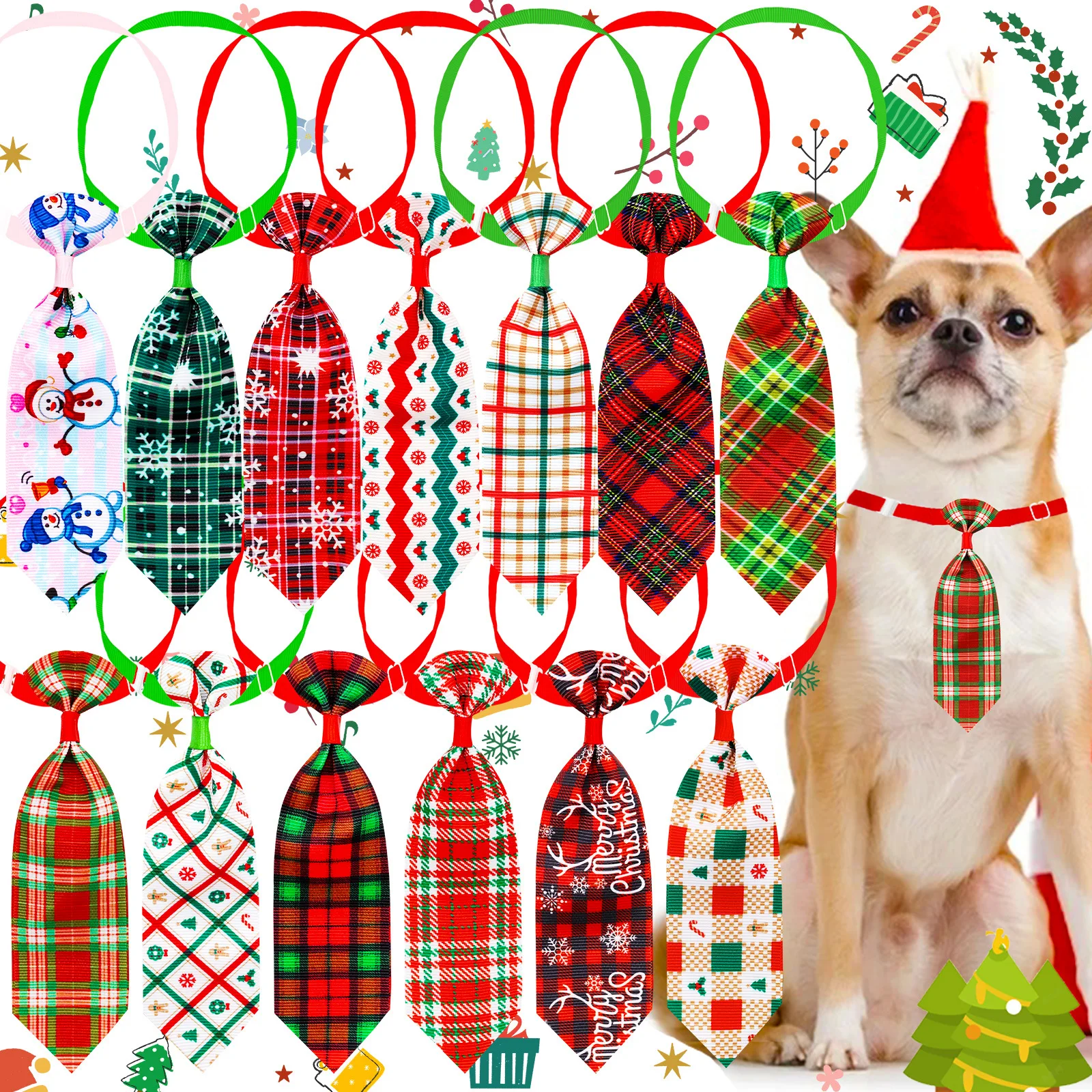 Новый-рождественский-клетчатый-галстук-бабочка-в-полоску-с-узором-снежинки-для-домашних-животных-маленький-галстук-для-кошек-и-собак-универсальный