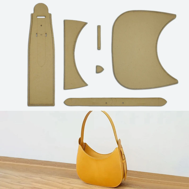 YOMDID 6PCS Underarm Bag Making Kraft Paper Template DIY Handbag Kraft Paper Template Handmade Leathercraft Supplies - view 5