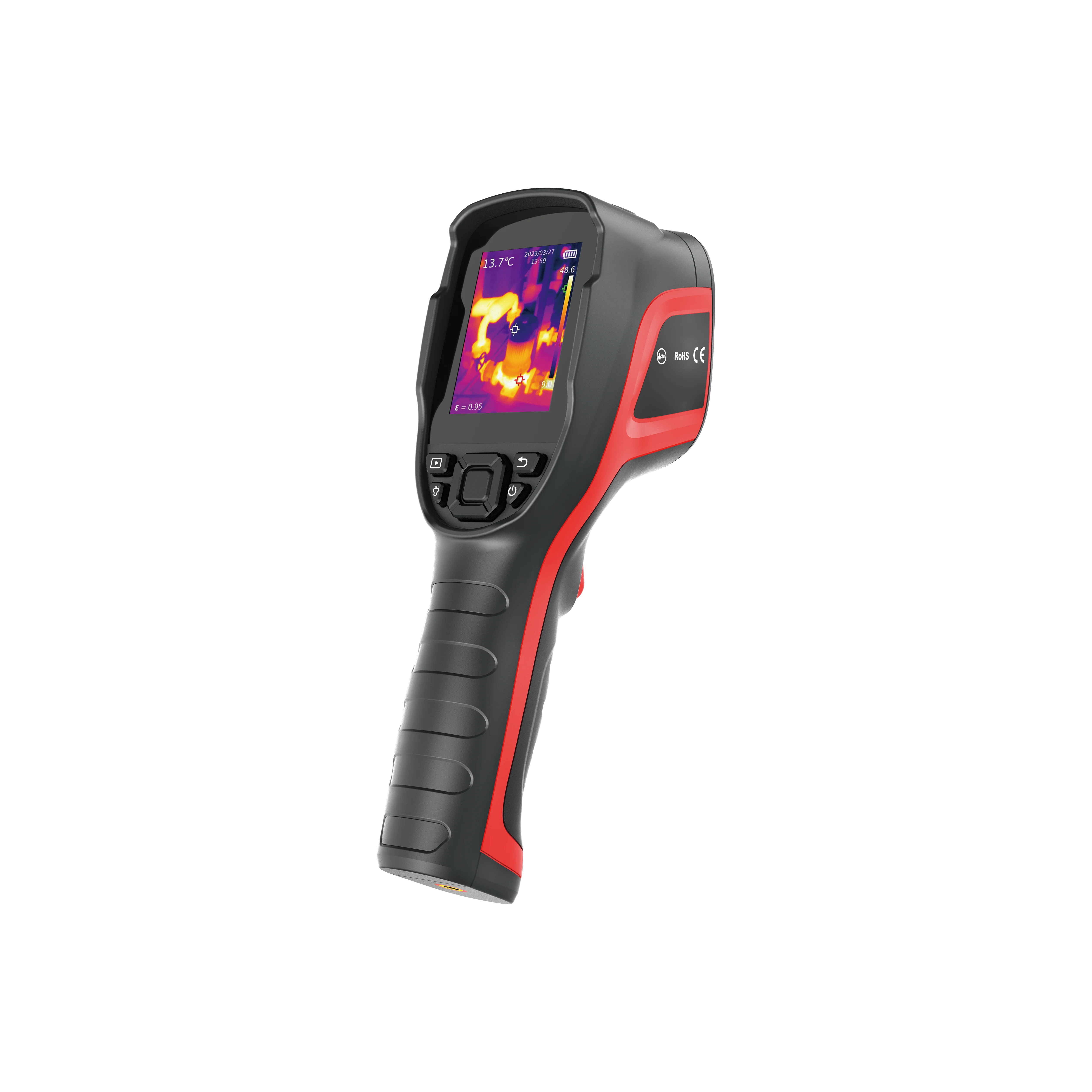 Cámara de imágenes térmicas industriales Flymind CX200+ de alta sensibilidad 40mK 550 ° Software de análisis de PC con rango C Almacenamiento USB-C de 32 GB