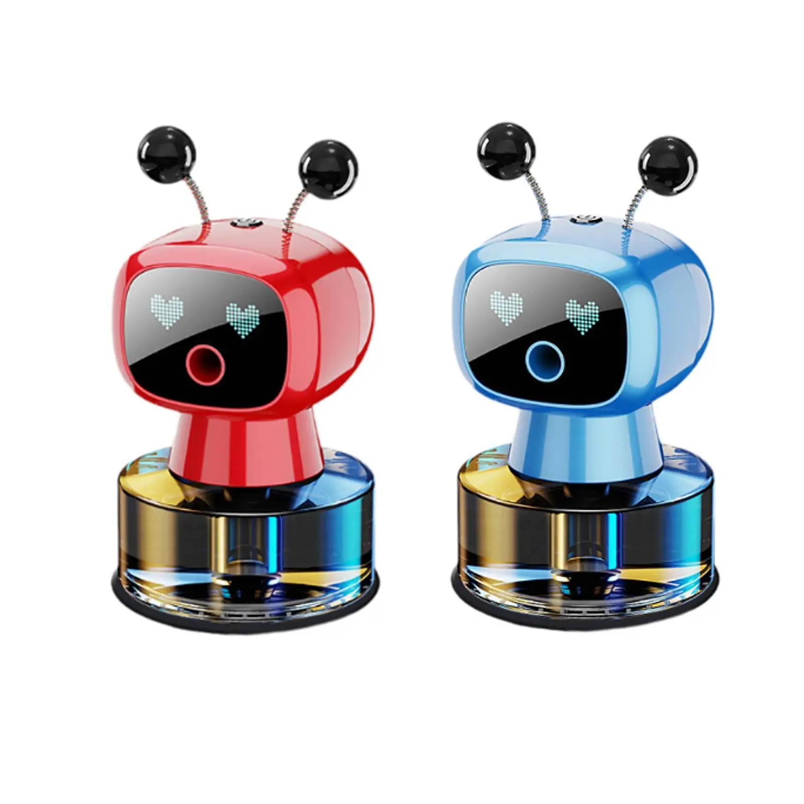 Cute Robot Car Diffuser Auto on and Off Car Air Freshener Essential Oil Diffuser