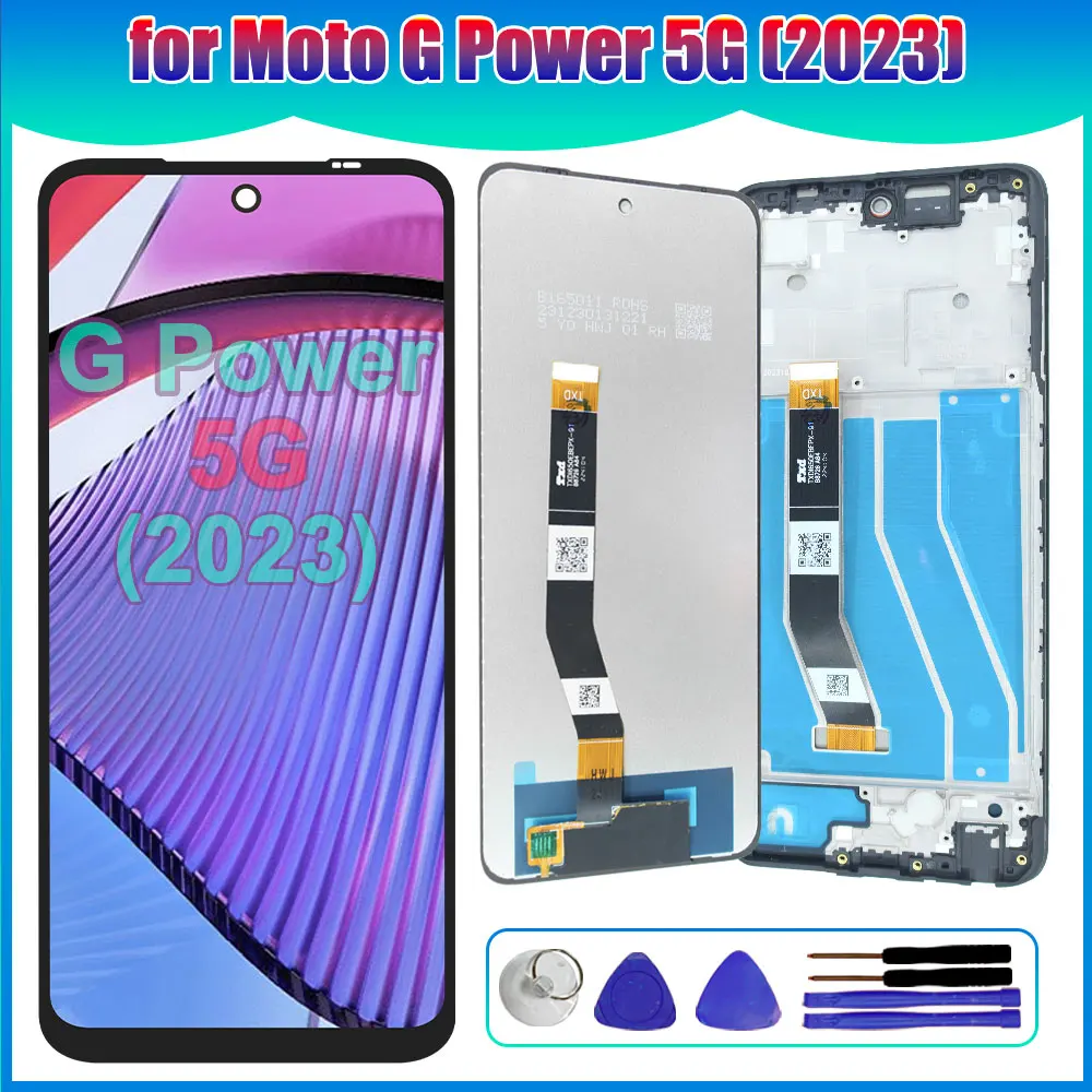 LCD Testado para Motorola Moto G Power 5G 2023, Tela de Exibição LCD com Touch Screen e Digitalizador para Moto G Power 5G 2023 XT2311-1-2-3