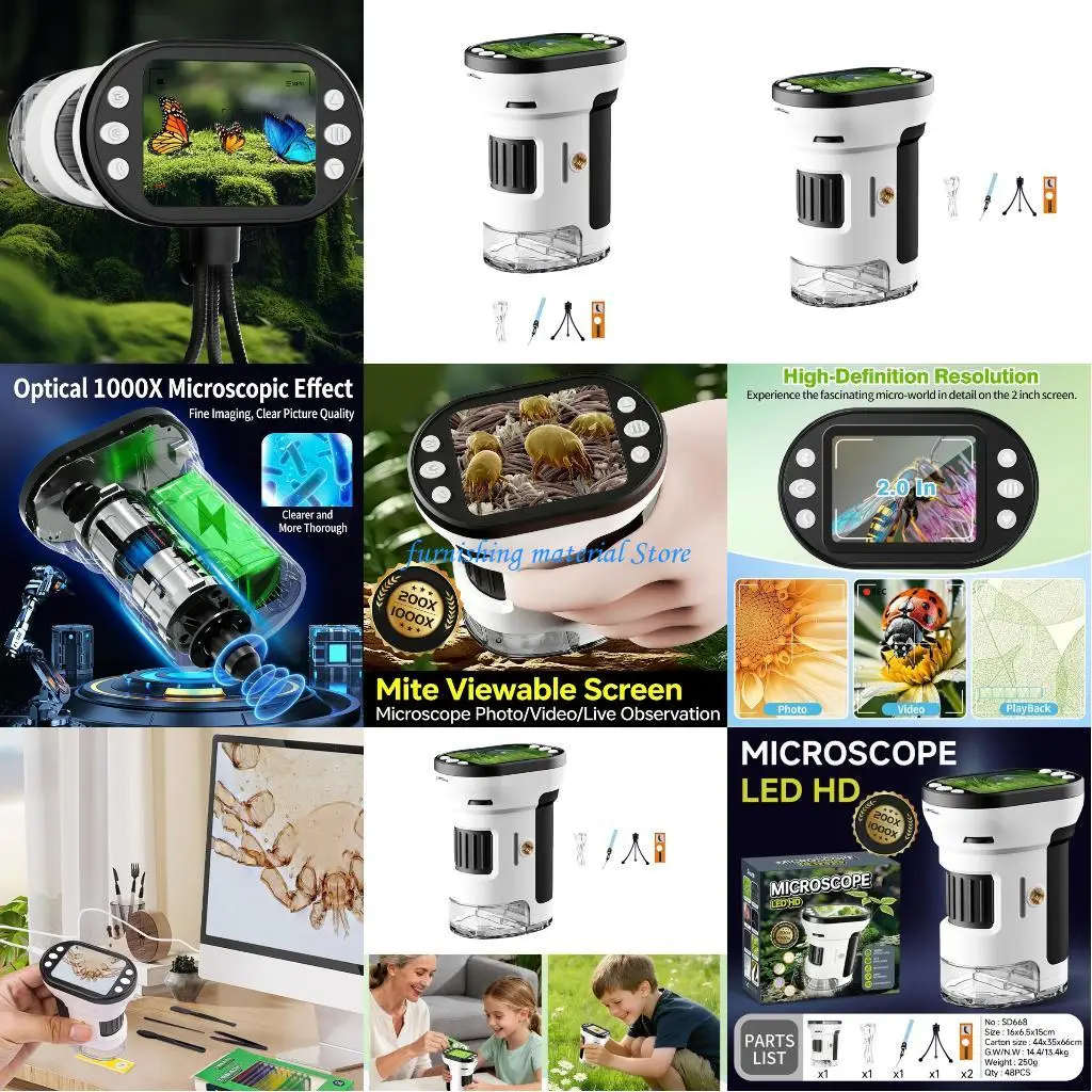 

Y5GD Child Electronic Magnifier Equipped With Camera And Bright LED Light Science Toy