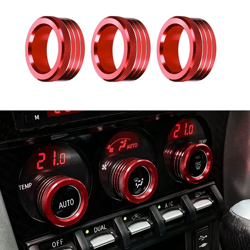 Air Conditioning AC Knob Cover for Subaru BRZ Toyota 86 GT86 2013-2020 Volume Button Switch Ring Trim Accessories