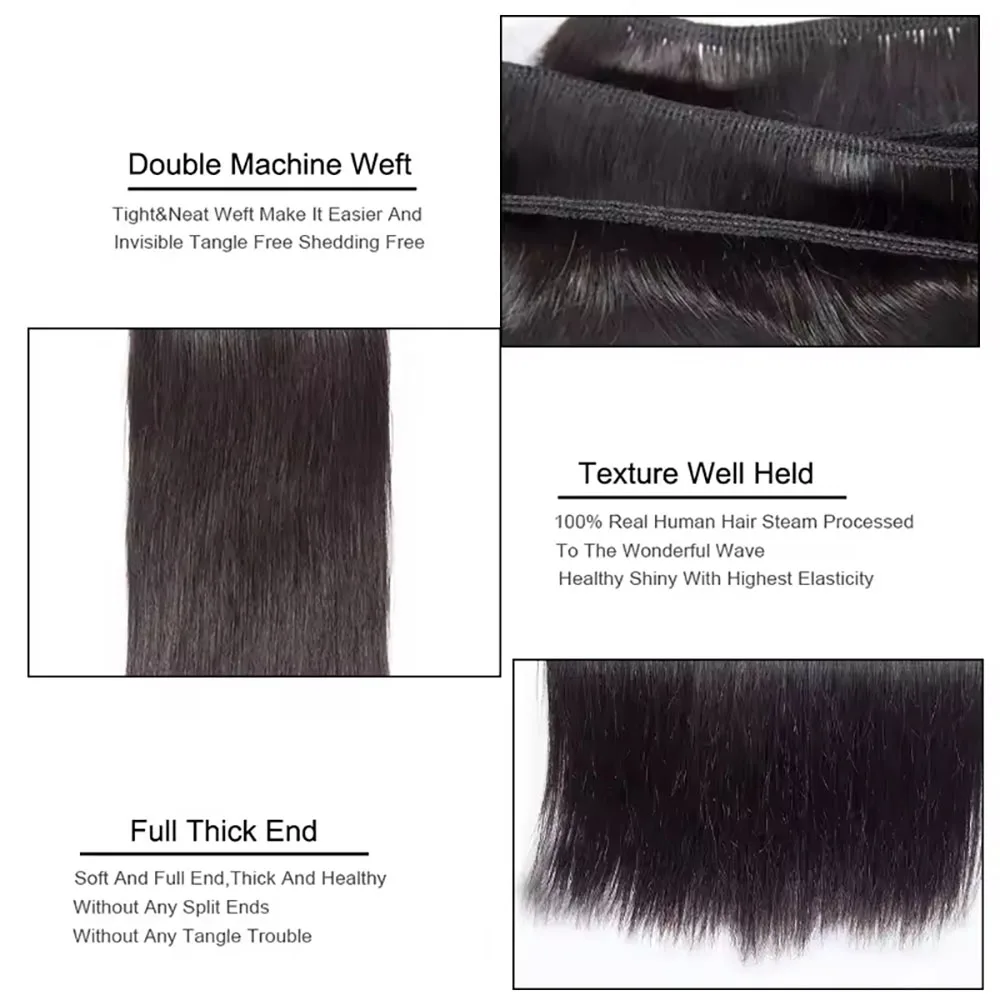 Bone Straight Bundles Human Hair Bundle Unprocessed 8-30 Inch Hair 3 Bundle 100% Human Hair Straight Hair Extension For Women