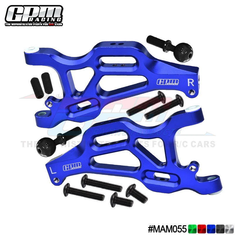 Brazos inferiores delanteros de aluminio GPM para ARRMA 1/7 Mojave 6S Blx Desert Truck ARA 330606