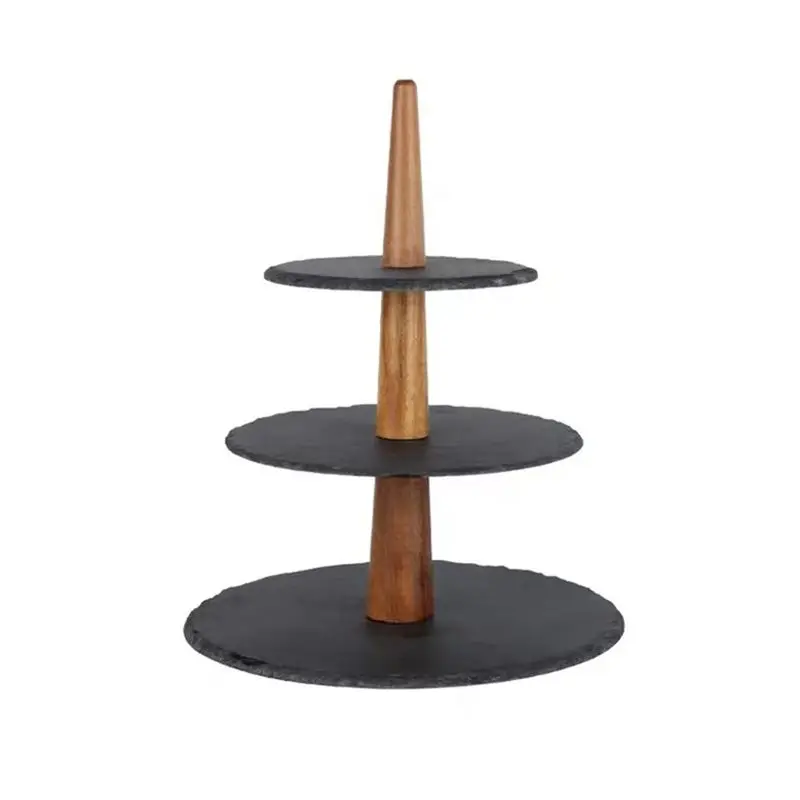 

A67K-Dessert Rock Plate Dessert Plate Fruit Plate Western Restaurant Afternoon Tea Cake Stand