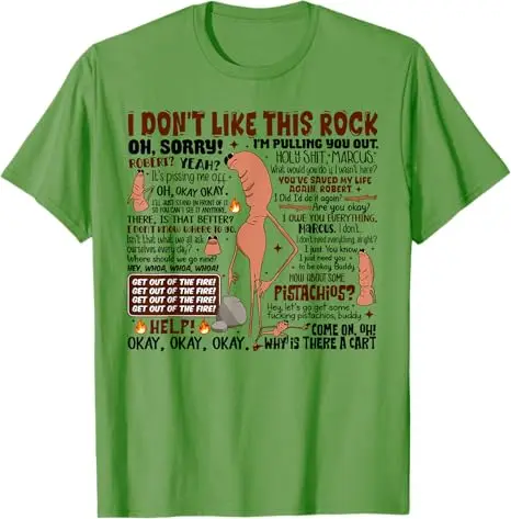 ماركوس الدودة أنا لا أحب هذا روك مضحك تتجه ميمي تي شيرت Y2K Brainrot الجرافيك قائلا المحملة الجدة هدية قصيرة الأكمام