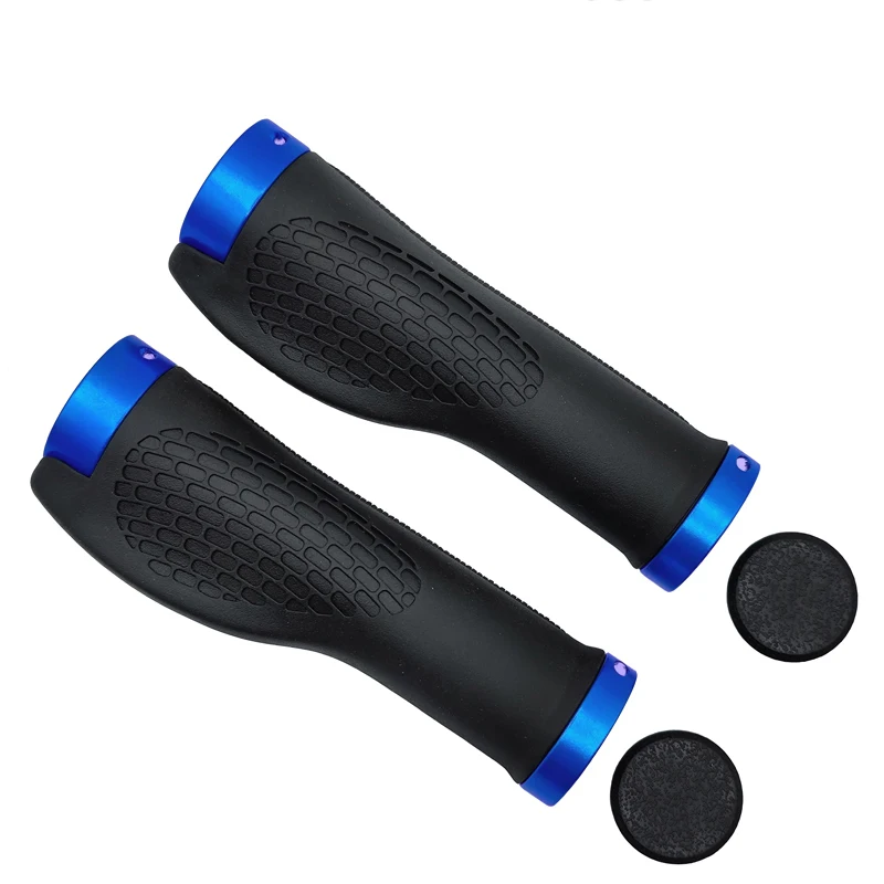 PE Rubber MTB Bike Grips Stuurhoes Rubber Zacht Antislip Fietsgreep Legering Lock Bar BMX Handvat Manchetten Fietsen Accessoires