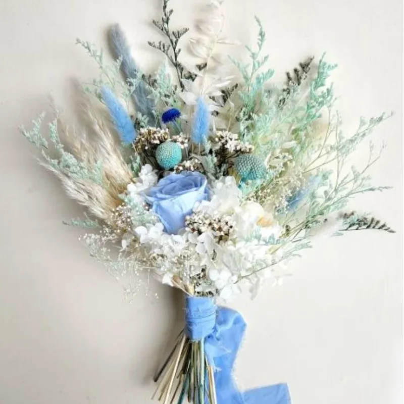 Wedding Floral Arrangement Bouquets Dried Flowers Pampas Boho Bouquet Bridal Shower Party Anniversary Centerpieces Home Decor