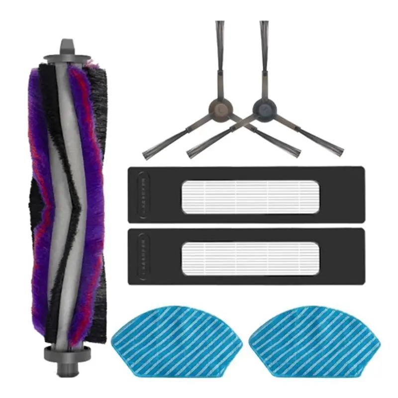 

AT21-подходит для робота-пылесоса Midea M7 PRO/MAX, аксессуары: боковая щетка, тряпка, фильтр, роликовая щетка.