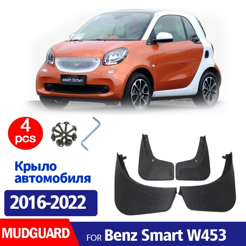 

2016 2017 2018 2019-2022 FOR Smart Fortwo Forfour W453 Mudguard Fender Mud Flaps Guards Splash Mudflaps Car Accessories 4pcs