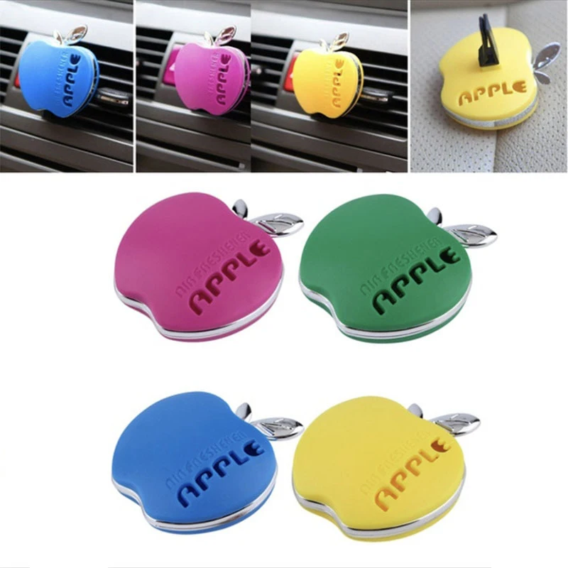 Car Interior Perfume Air Freshener Apple Shape Original Fragrance Lemon Apple Strawberry Lavender Scent Automobile Accessories