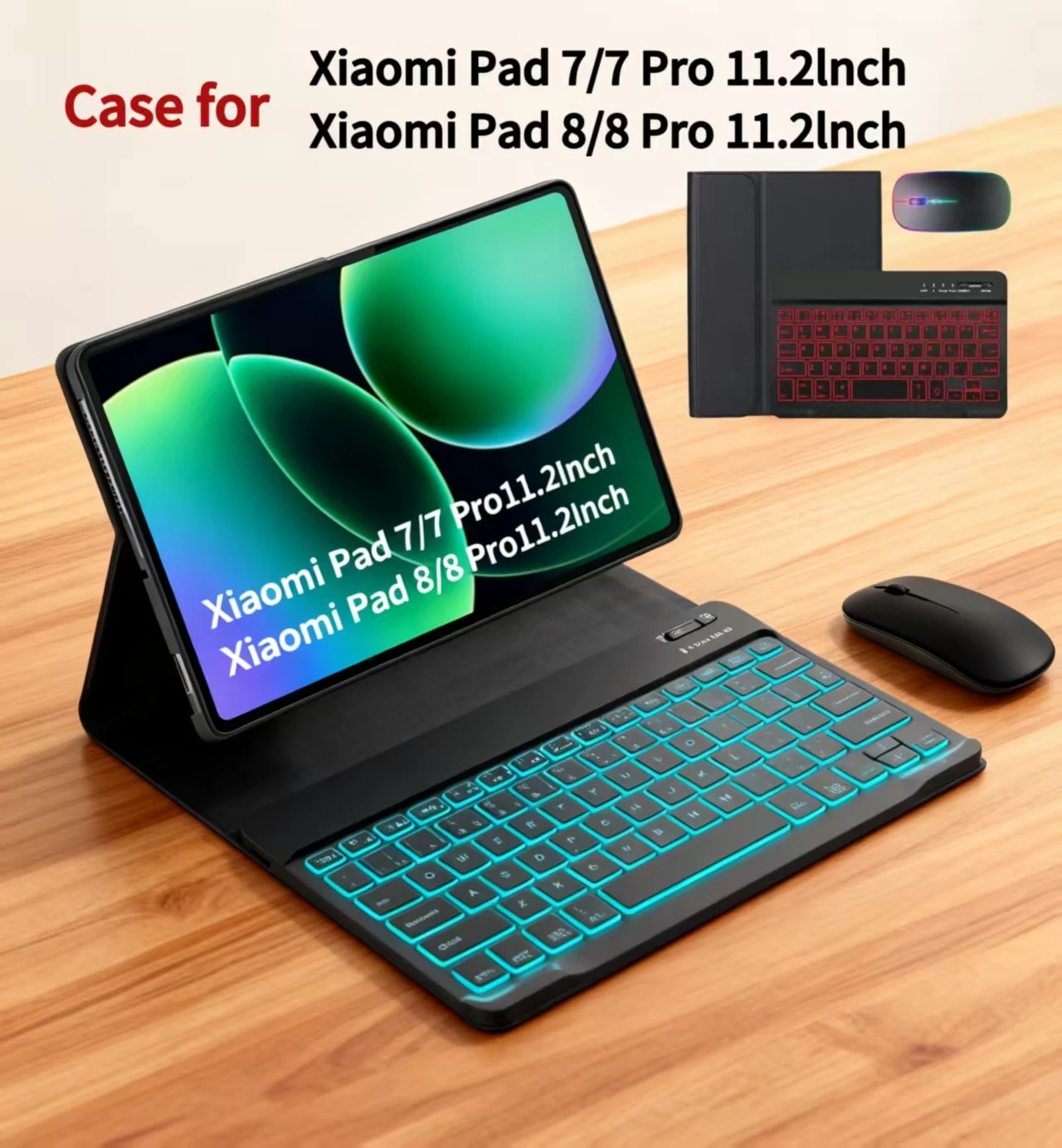

Case for Xiaomi Pad 7 /8 11.2" Bluetooth keyboard case for Xiaomi Pad 7/8 Pro 11.2 " Wireless Bluetooth Removable keyboard Case