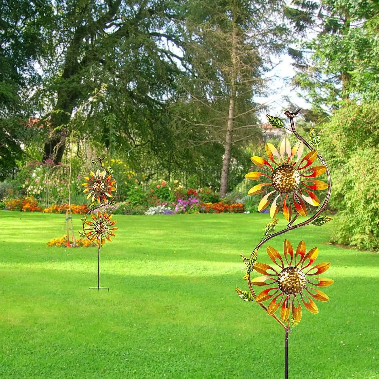 

Outdoor Sunflower Wind Spinner Gift Windmill Wind Spinner for Outdoor Garden
