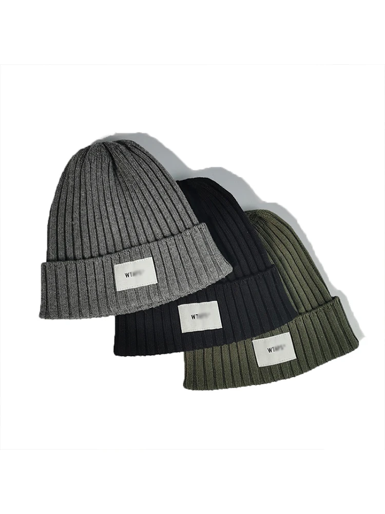 9aw Wtaps Couple Beanie Hat Classic Autumn and Winter Military Woolen Cap Knitted Hat Beanie Hat Warm Beanie0