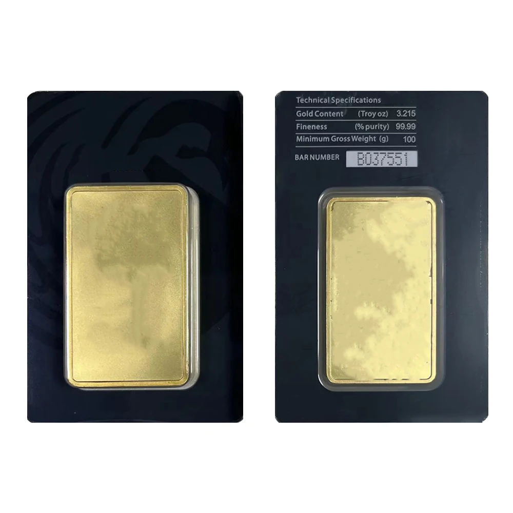 Nieuwe 2026 Paard 1oz Gouden Staafje Verguld Messing Staafjes Niet-Magnetisch Met Rode Zegel Verpakking Ambachten Voor Collectie Cadeau