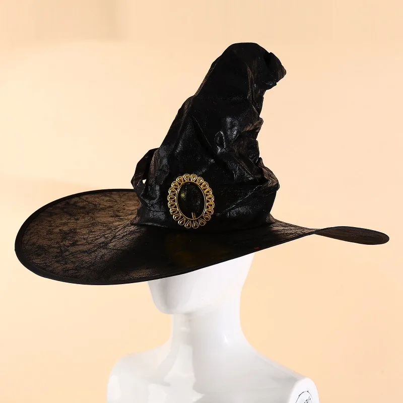 Halloween Witch Wizard Magic Hat Cosplay Costume Hat For Masquerade Party Stage Performance Dress Up Props