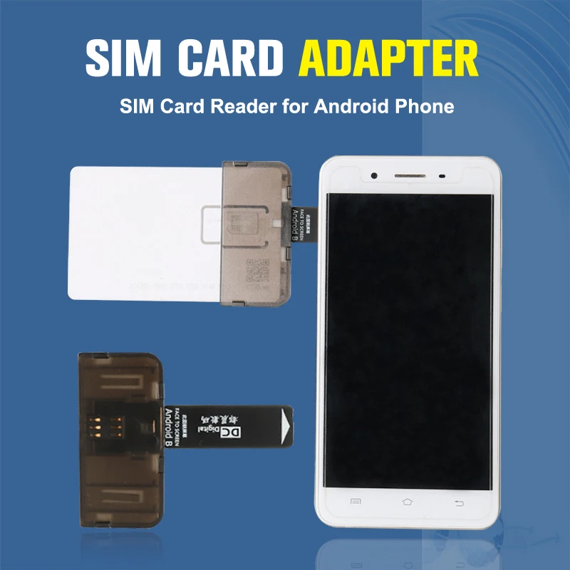 1 Buah Adaptor Kartu SIM Pembaca Kartu SIM Mini SIM Nano untuk Ponsel Android (Plug And Play) Aksesori Ponsel Moble