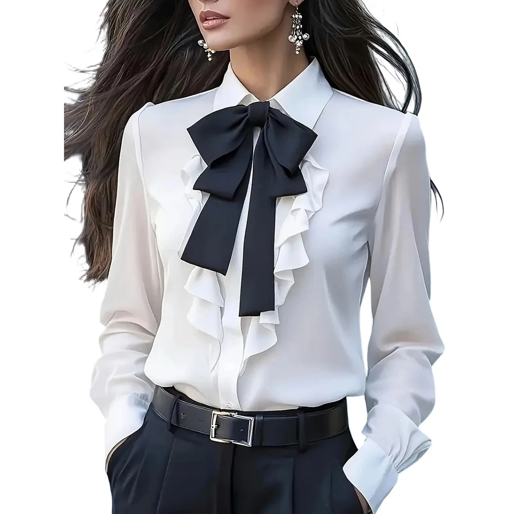 

Business Tops Casual Workwear For Business Meetings Trendy Solid Color Tops For Women Women Blouse Polyester Spandex Fabric