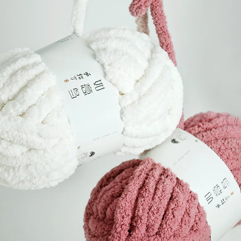 Net weight 230g. 24.5 m Finger Show Super Thick Ice Stripe DIY Weaving Blanket Cat\'s Nest Ado Handmade Scarf Woolen Thread Ball