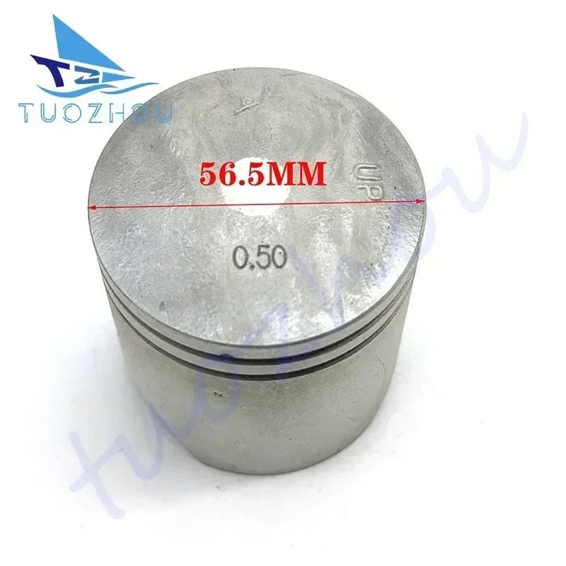 6E7-11636-00 Piston Kit (0.50Mm O/s) for Yamaha Outboard Motor 2-stroke 9.9HP 13.5HP 15HP D56.5MM Parsun Hidea 6E7-11636