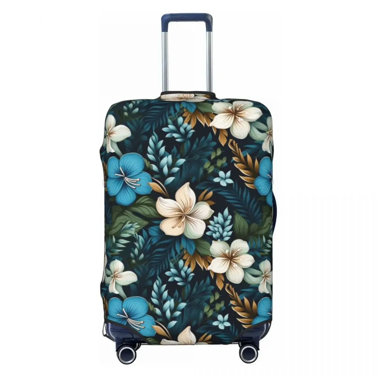 Hawaiian Flowers Suitcase Cover Beautiful Tropical Print Business Protection Flight Practical Luggage Case