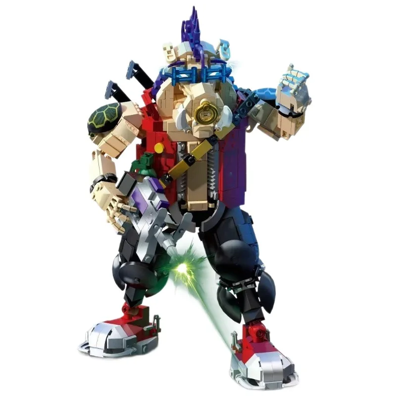 

Bebop MOC Building Blocks DIY Mini Bricks Boar Face Pig Warrior Figure Assembly Toy for Kids Movie Collection Birthday Gift