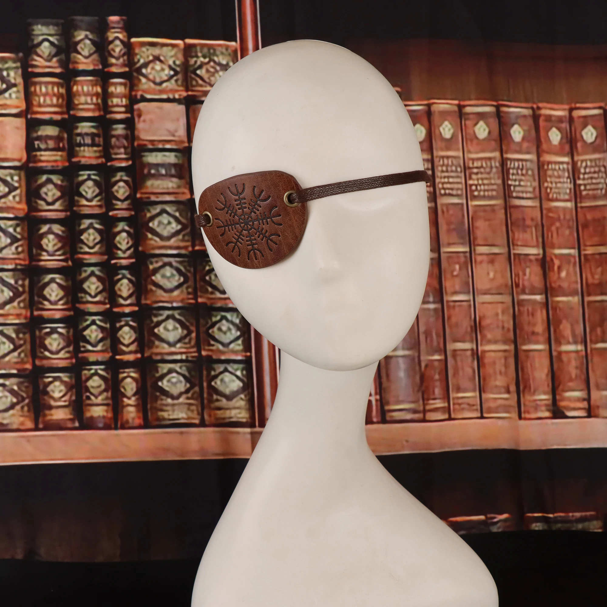 عقال من قطعتين عتيقة في العصور الوسطى ، قناع العين المموجة ، قرصان فايكنغ ، إكسسوارات لعب الأدوار في الهالهلاوس ، الملوثات العضوية الثابتة