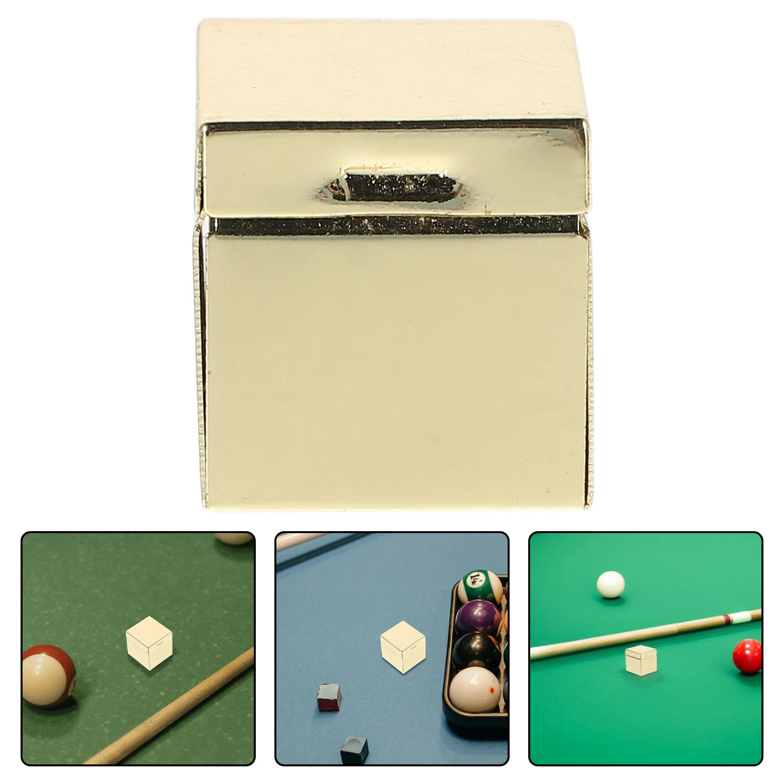 

Metal Chalk Cube Holder Anti Slip Billiards Accessory Durable Snooker Case Pool Table Accessories for Home Clubs
