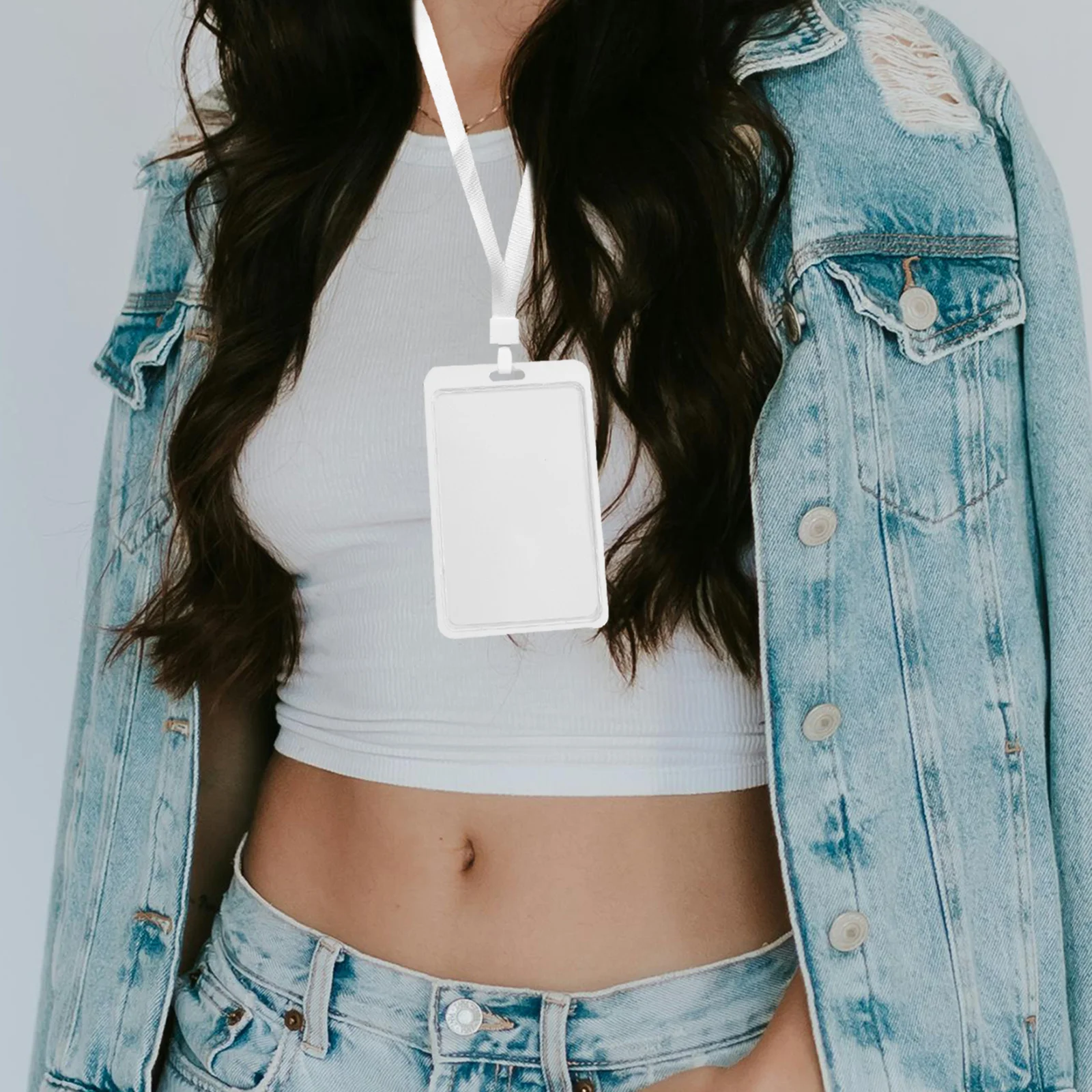 

50Pcs Badge Lanyards Neck Ribbon Long Multi Purpose Polyester Lightweight Office School Trade Show Id Card Phone Holder Clip