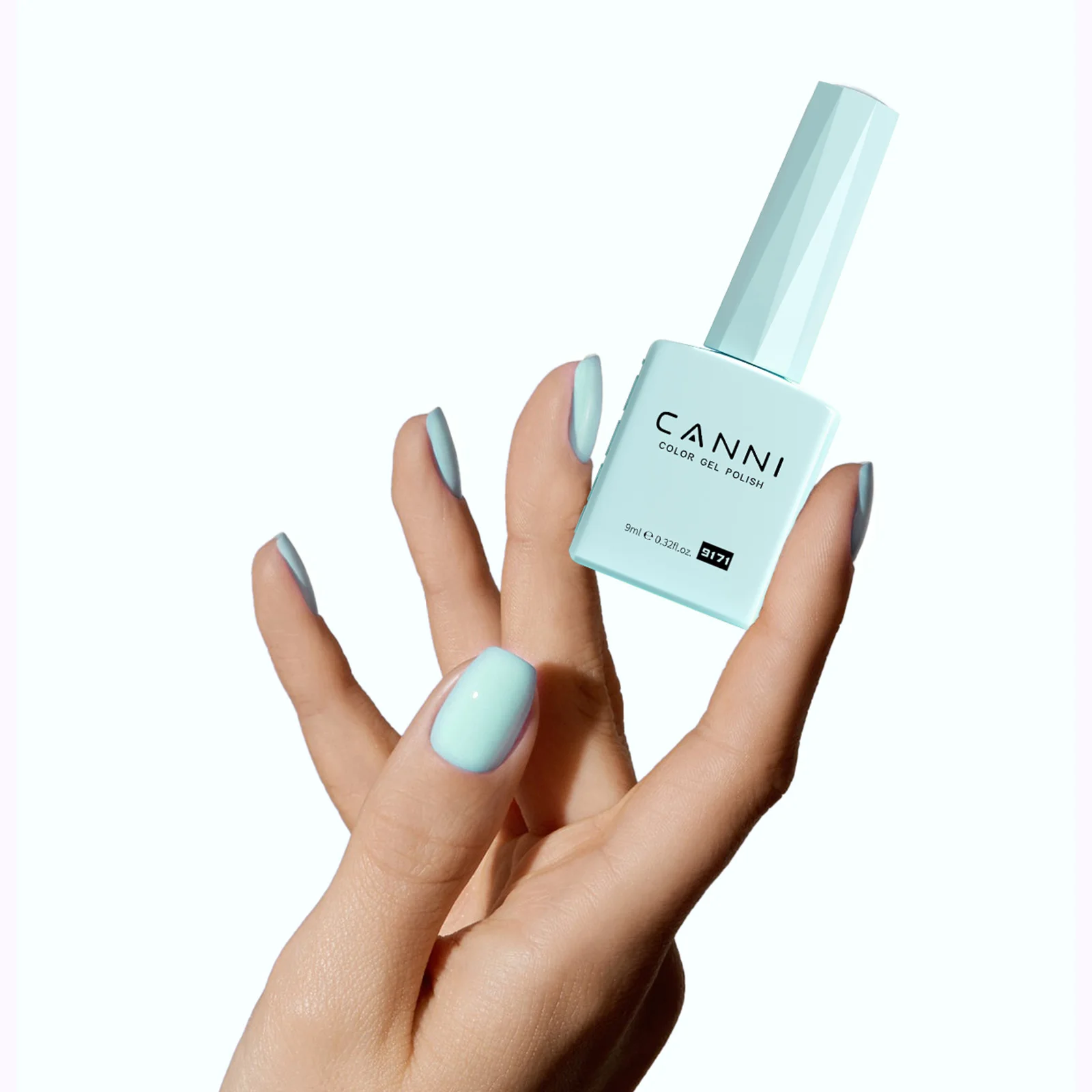 CANNI 9ml Gel-Nagellack TPO/HEMA-FREI Sommer-Nägel Hellblau # 9171 Farb-Eleganz Damen Gel Soak-Off UV LED Semi-Permanent Gel – Detail 7