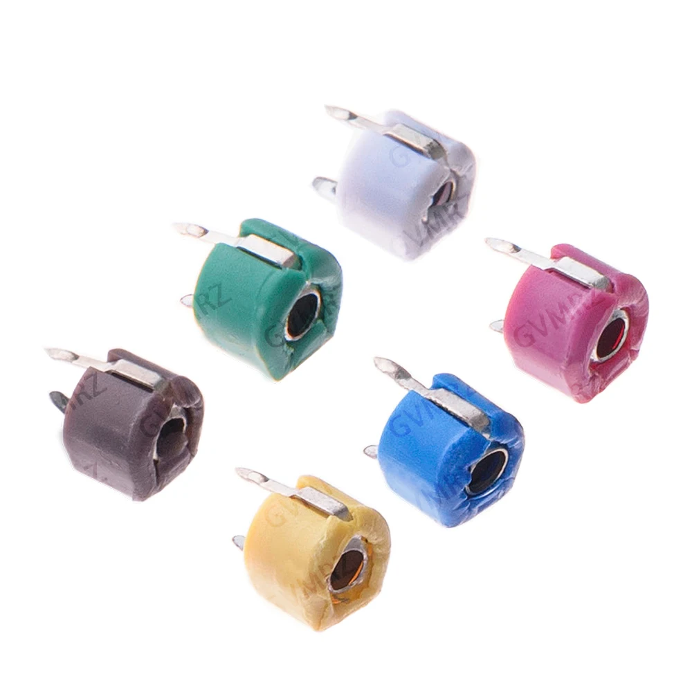 10PCS 5-120PF Adjustable Trimmer Capacitor, SMD/DIP Plastic Tuning Cap, 50V, 5/10/20/30/40/50/60/70/120PF for PCB