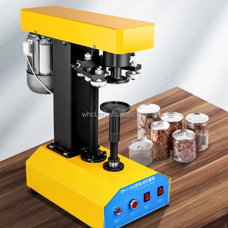 Semi-automatic Electric Ring-pull Soda Beer Tin Plastic Glass Can Bottle Foil Seam Sealing Capping Machine