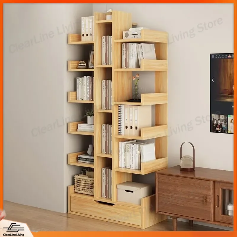 Floor to Ceiling Bookshelf for Living Room Bedroom Multi Layer Simple Storage Rack Multifunctional Bookcase Home Organization