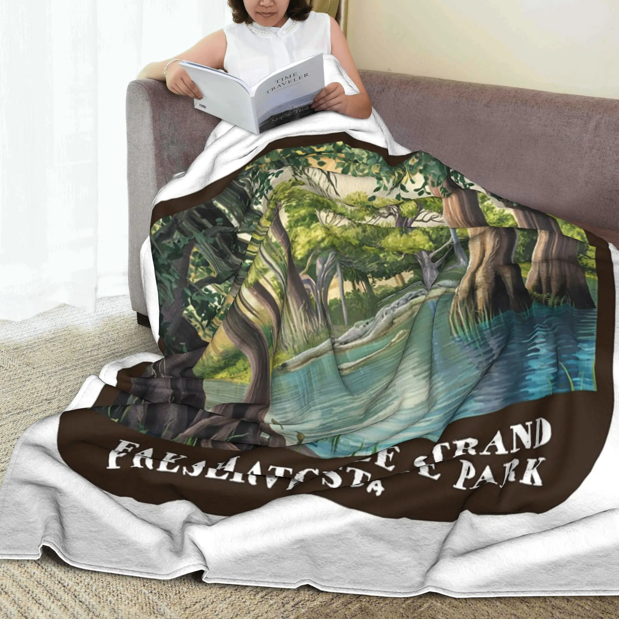 

Винтажные одеяла F Islatchee Strand Preserve State Park (Florida State Park), флисовое одеяло для дивана, постельные принадлежности для дивана, уличное