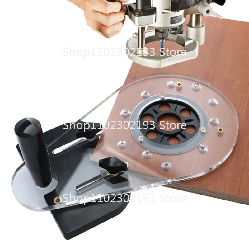 

Woodworking Milling Base Wood Router Bottom Plate Electric Engraving Trimming Machine Flip Board Slotting Trimming Hole Locator