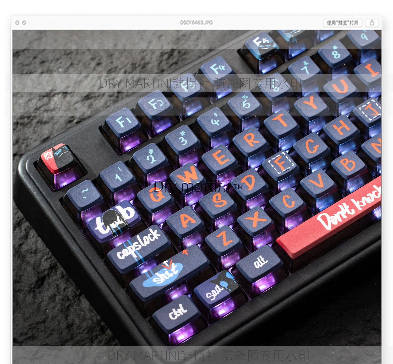 

Emotional cat theme keycap, PBT material MDA light-transmitting double leather milk ball cap for 68/75/84/87/98, etc