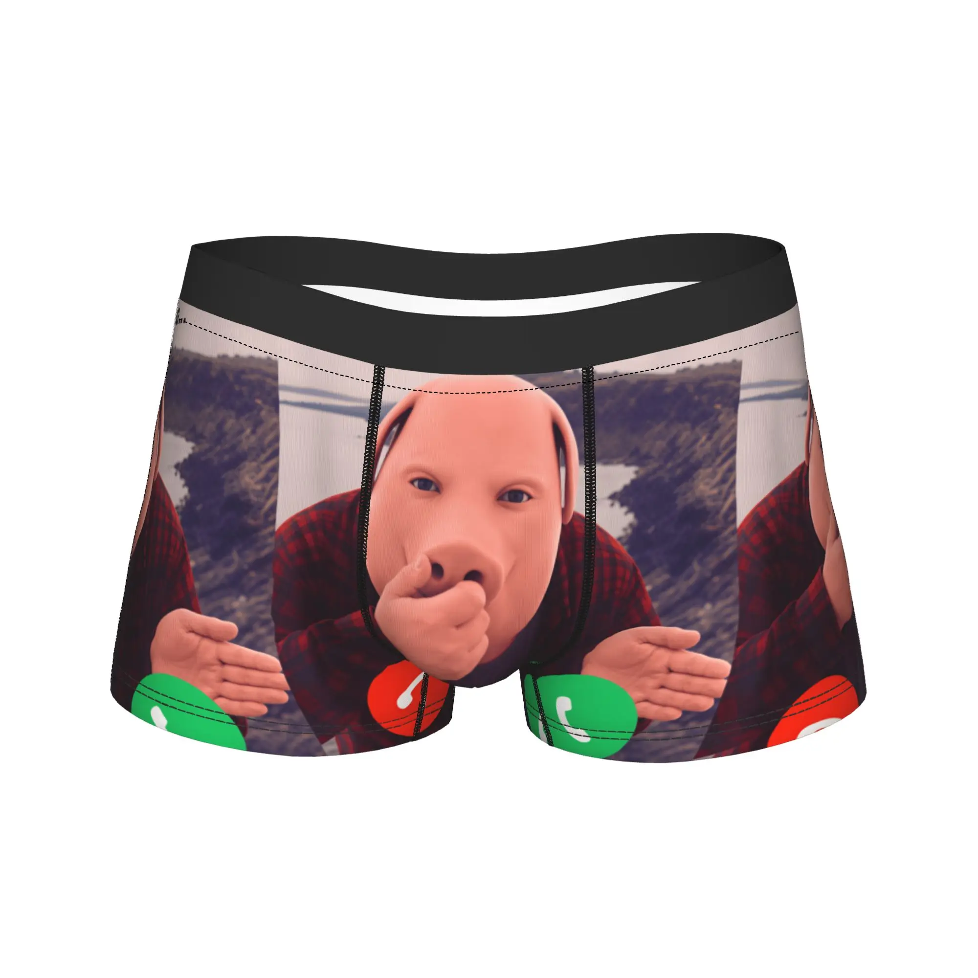 John Pork Pig Meme Underwear  Males Boxer Brief Sexy Soft Boxershorts High Quality Print Plus Size Underpants