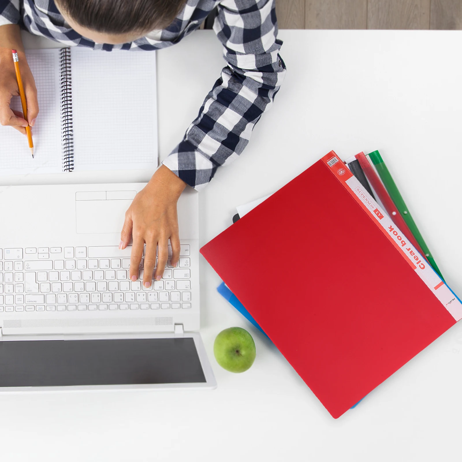 

Information Booklet Page Protectors Folder Pocket File Organizer Binder with Clear Sleeves