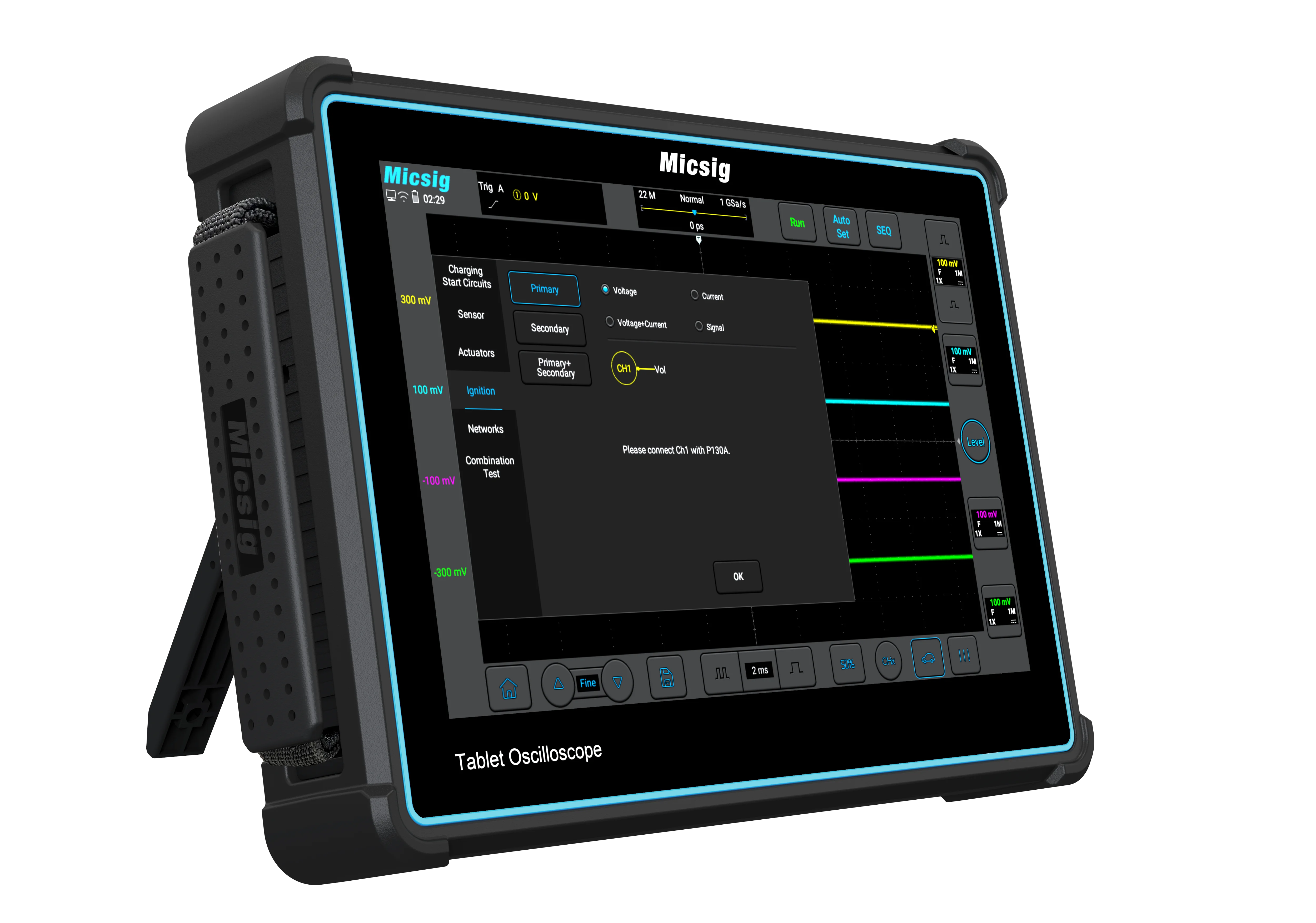 Micsig Automotive Oscilloscope micsig ATO Series ATO2002/1004/2004/3002/3004 2/4ch 100/200/300MHz  Bandwidth 2GSa/s