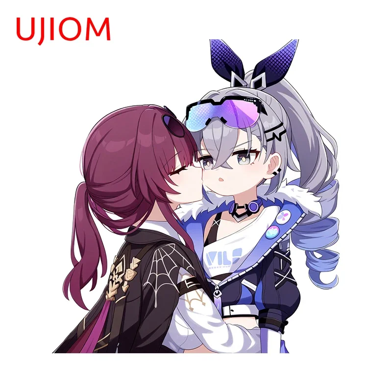 UJIOM 13cm X 11.9cm Honkai Star Rail Silver Wolf Lesbian Anime Girl Wall Stickers Wardrobe Decal Personality Home Decoration