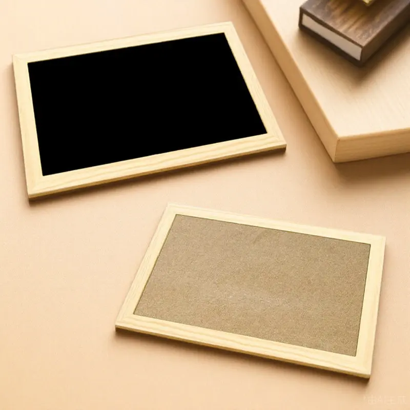 Chalkboard Sign Double-Sided Density Board Mini Blackboard 30x20cm Hanging Rope Message Board Wall Decor Chalkboard Sign